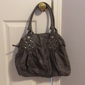 Gray handbag
